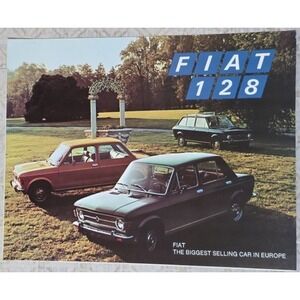 Fiat 128 Brochure 1970s European Sedan Wagon Vintage Car Adverts
